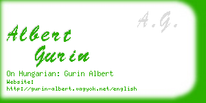 albert gurin business card